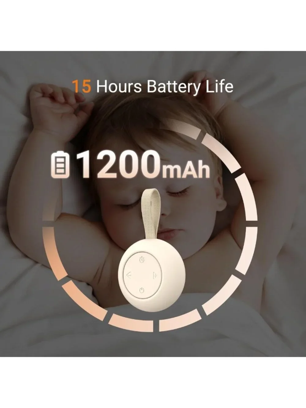 Portable Baby Sound Machine & Essentials for Kids - Soothing Sleep Aid & White